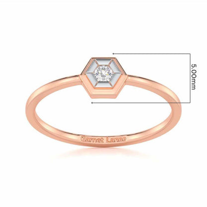 Classic Elegance Silver Ring - Rose Gold - Image 5