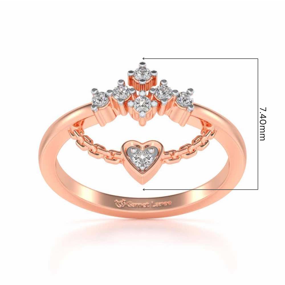Chavvi Silver Ring - Rose Gold - Image 5