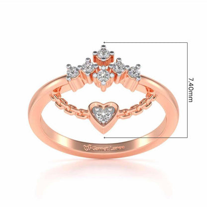 Chavvi Silver Ring - Rose Gold - Image 5