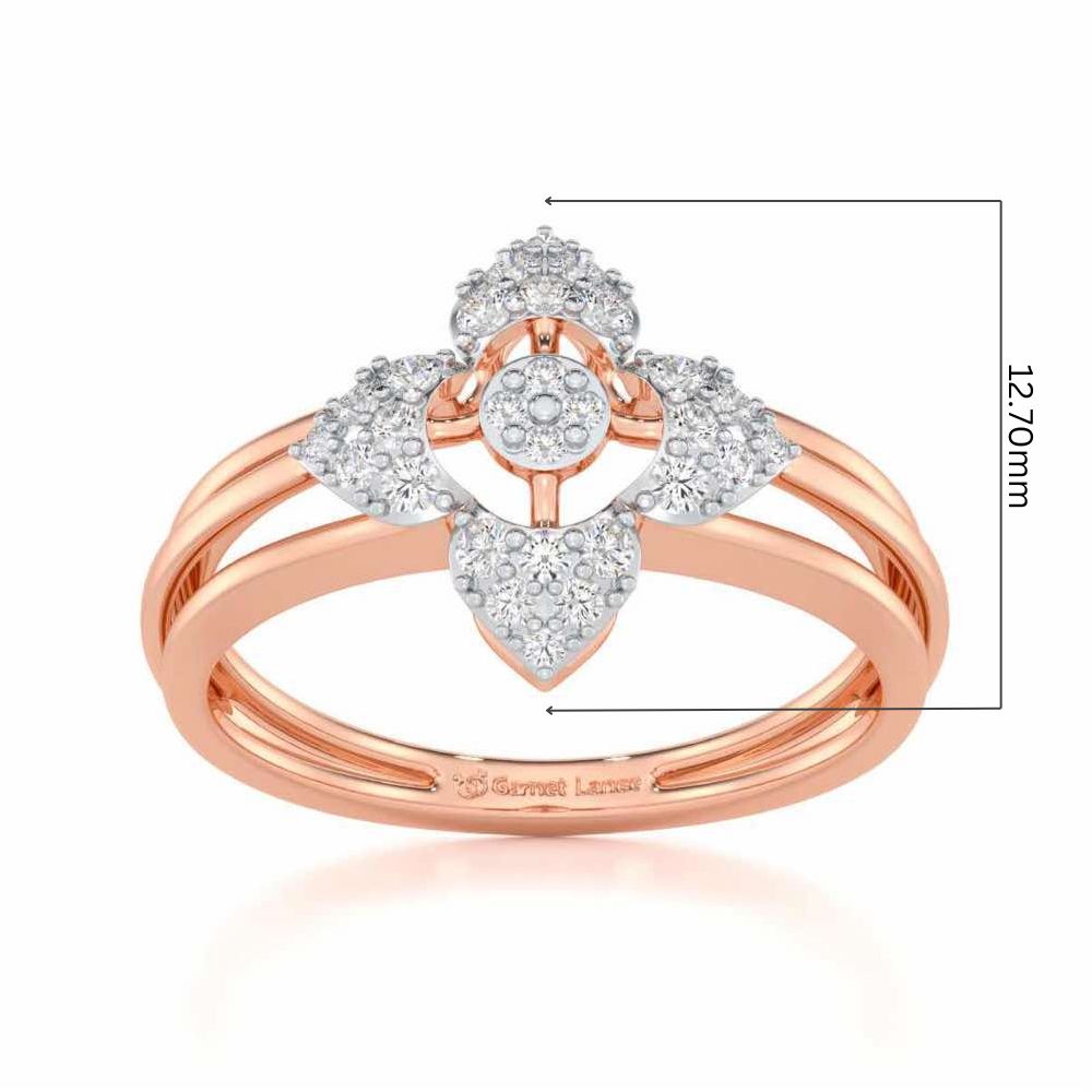 Wow Charm Silver Ring - Rose Gold - Image 5