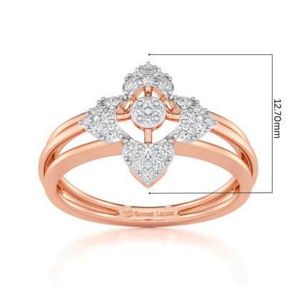 Wow Charm Silver Ring - Rose Gold - Image 5