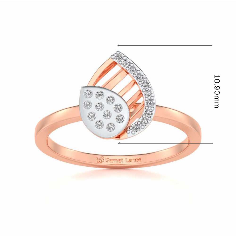 Naisha Silver Ring - Rose Gold - Image 5