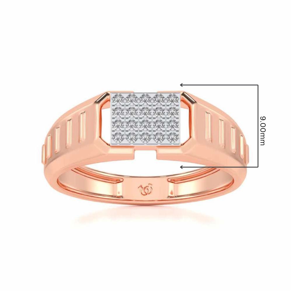 Vesper Silver Ring For Men - Rose Gold - Image 5