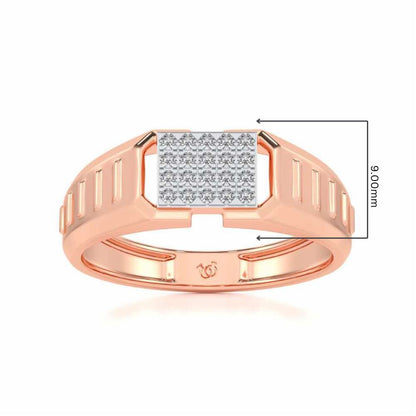 Vesper Silver Ring For Men - Rose Gold - Image 5
