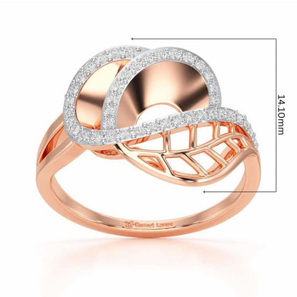 Aurora Orchid Silver Ring - Rose Gold - Image 5