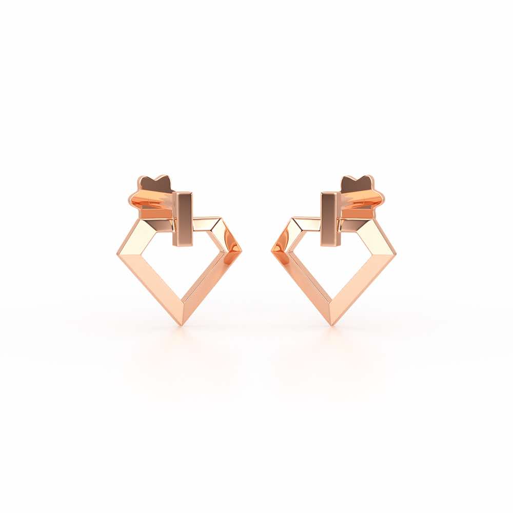 Silver Whispers Earrings - Rose Gold - Image 2