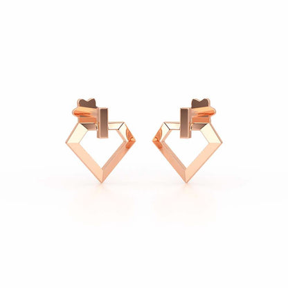 Silver Whispers Earrings - Rose Gold - Image 2