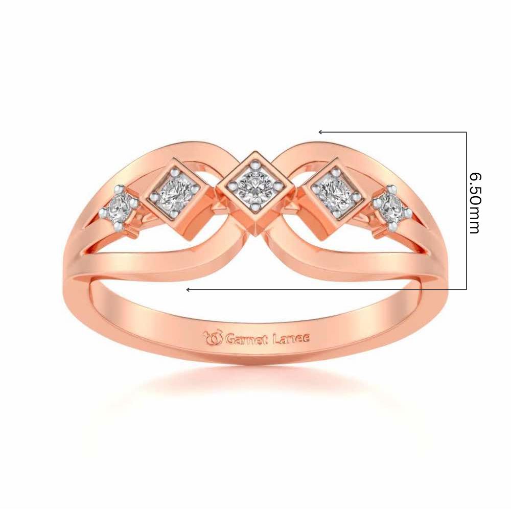 Delectable Shine Silver Ring - Rose Gold - Image 5