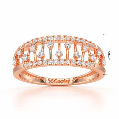 Glowy Serina Silver Ring - Rose Gold - Image 2