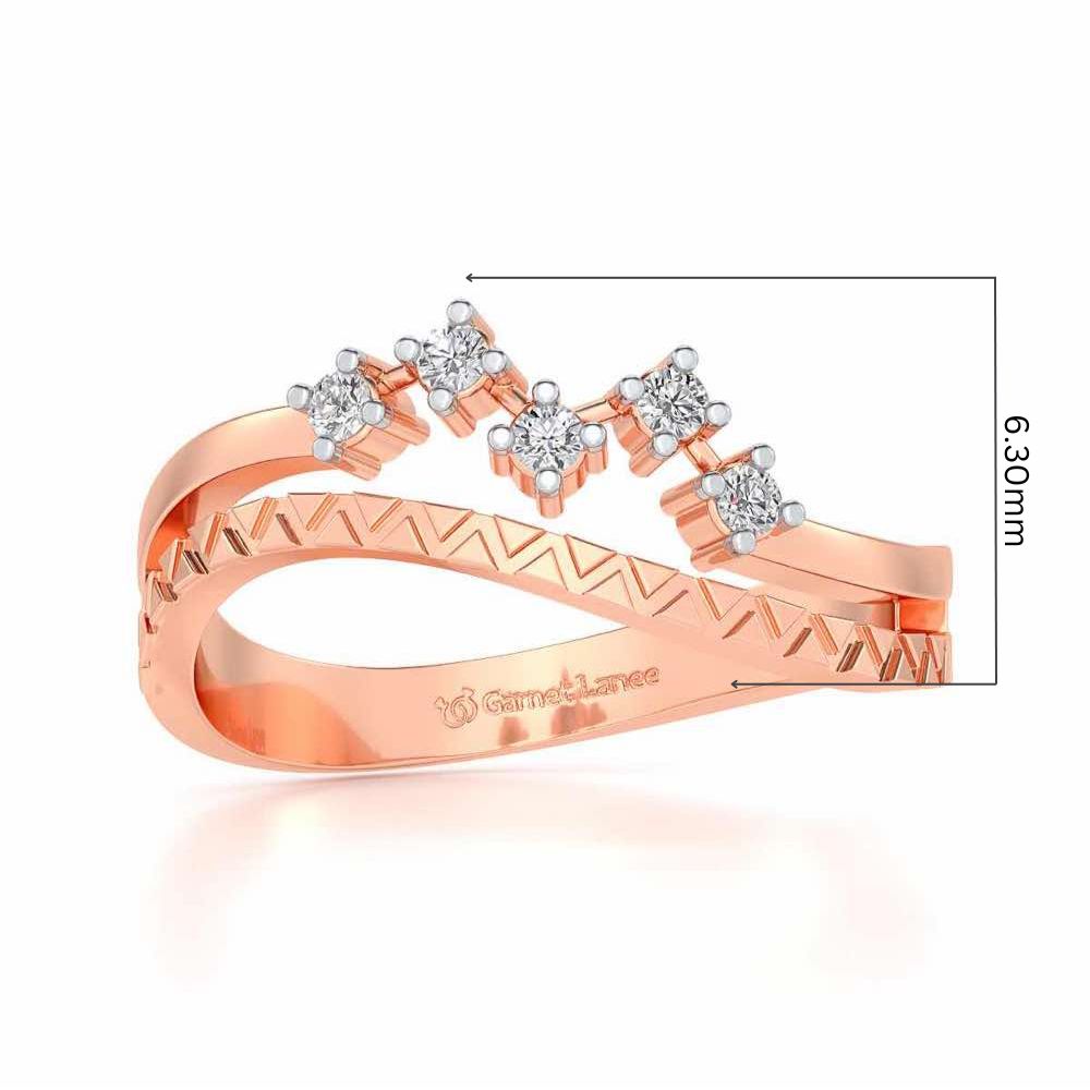 Twirl Magic Silver Ring - Rose Gold - Image 5