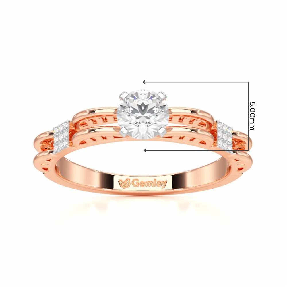 Radiant Majesty Solitaire Ring - Rose Gold - Image 5