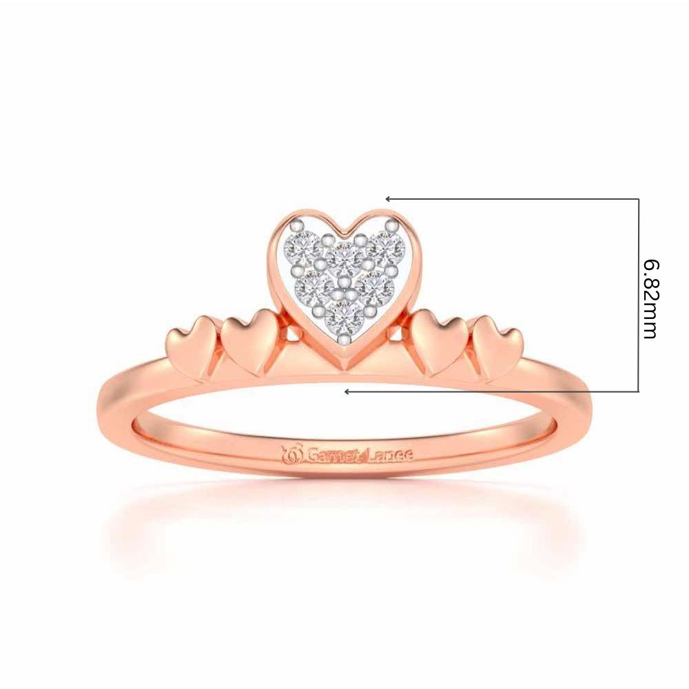 Heart Community Silver Ring - Rose Gold - Image 5