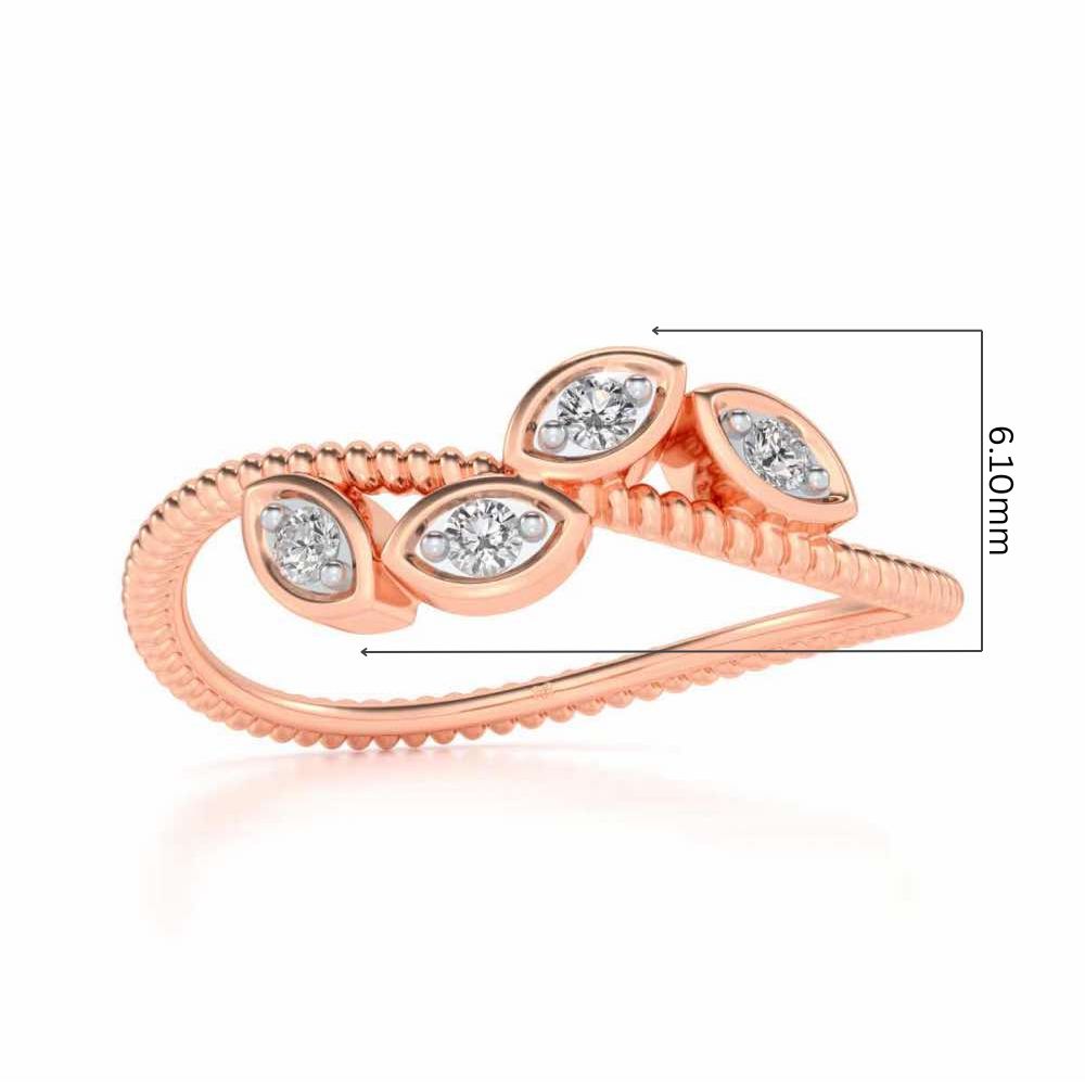 Chakshu Silver Ring - Rose Gold - Image 5