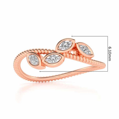 Chakshu Silver Ring - Rose Gold - Image 5