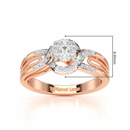 Glistening Glow Solitaire Ring - Rose Gold - Image 5