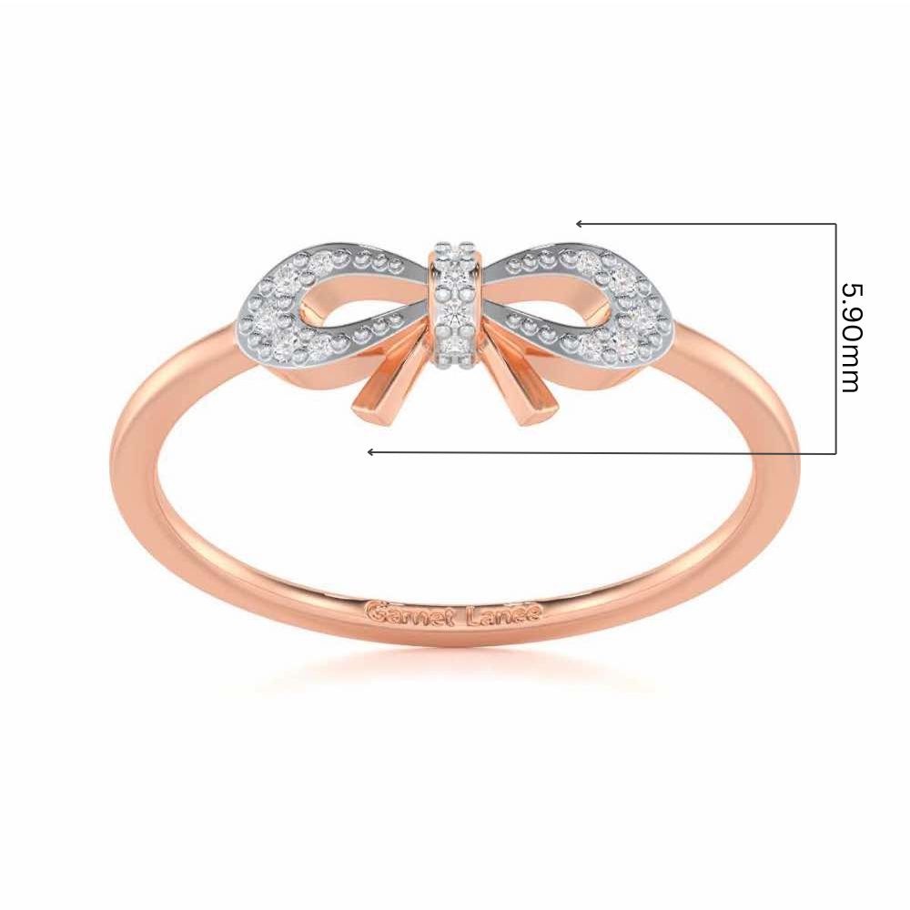 Dazzling Delight Silver Ring - Rose Gold - Image 5