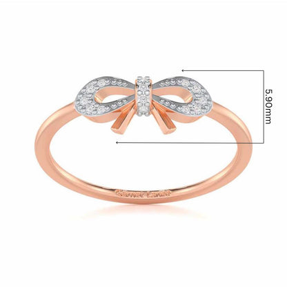 Dazzling Delight Silver Ring - Rose Gold - Image 5