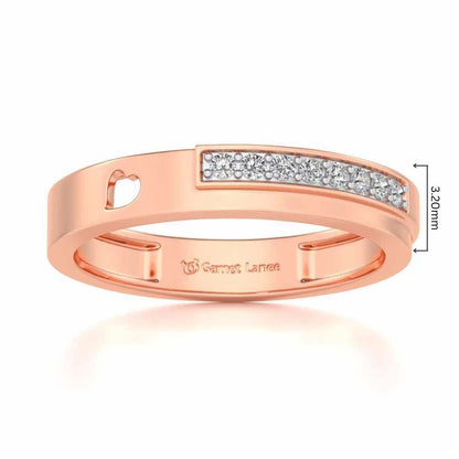Subtle Silver Band Ring - Rose Gold - Image 5