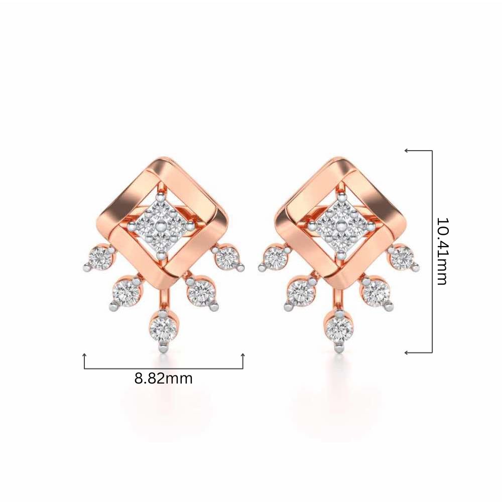 Darsani Silver Earrings - Rose Gold - Image 4