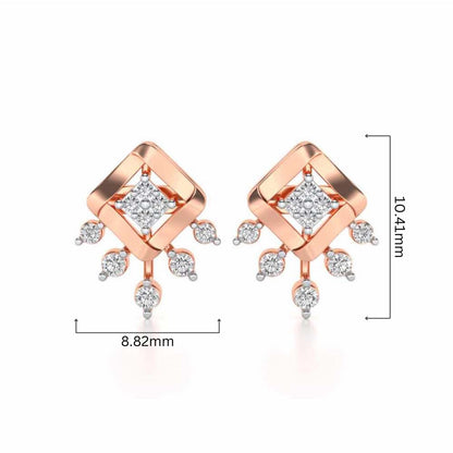 Darsani Silver Earrings - Rose Gold - Image 4