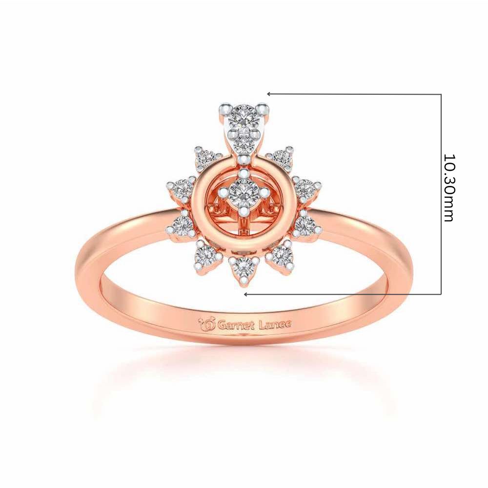 Brinda Silver Ring - Rose Gold - Image 5
