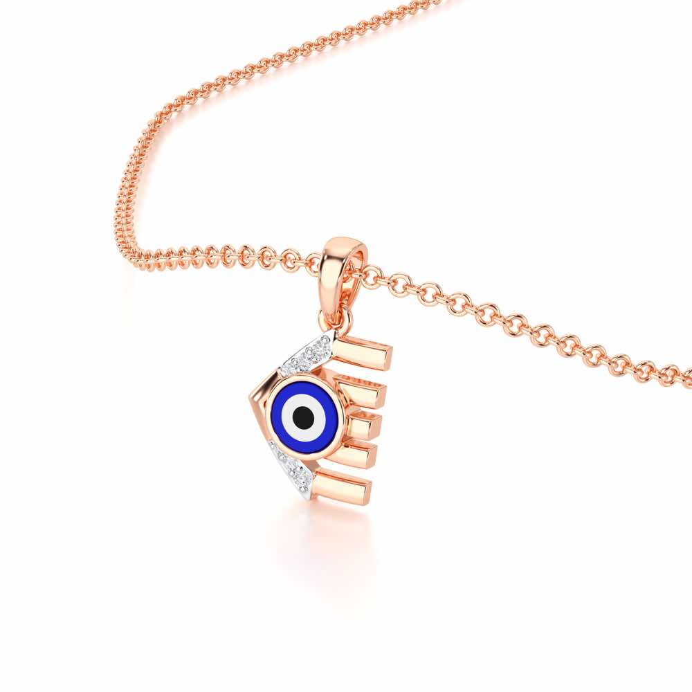 Fate Protector Silver Pendant - Rose Gold - Image 2