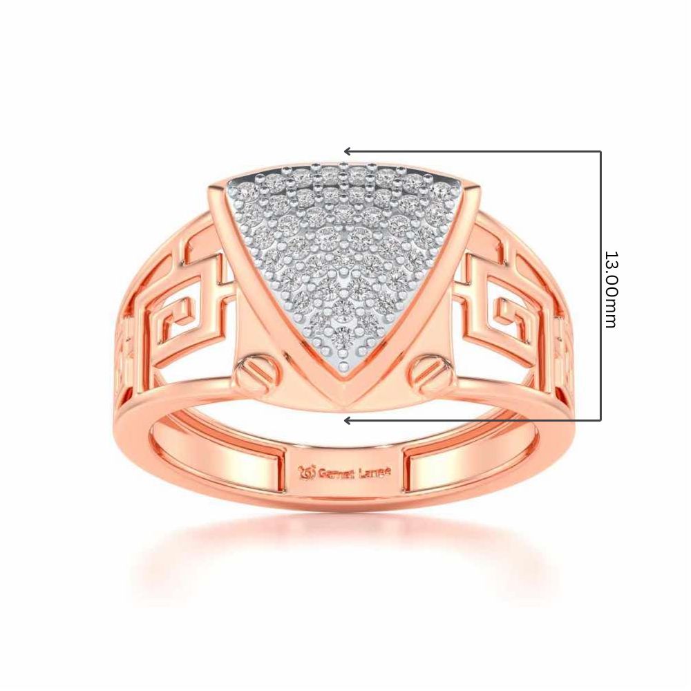 Triyambh Silver Ring For Men - Rose Gold - Image 5