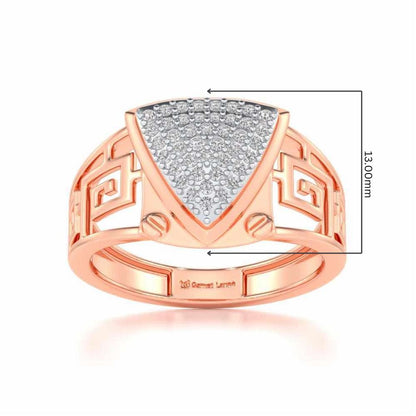 Triyambh Silver Ring For Men - Rose Gold - Image 5