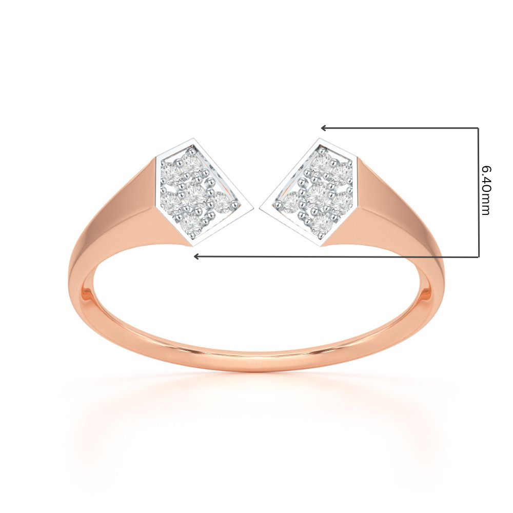 Beauty Serene Silver Ring - Rose Gold - Image 2