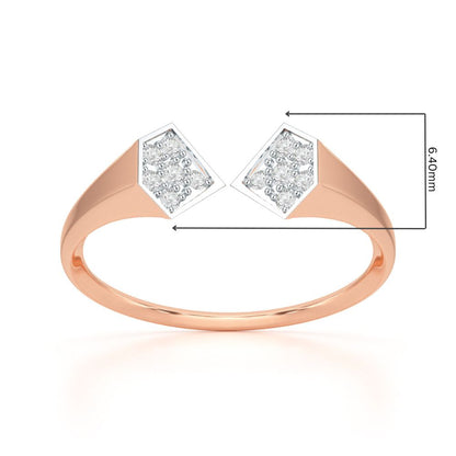 Beauty Serene Silver Ring - Rose Gold - Image 2