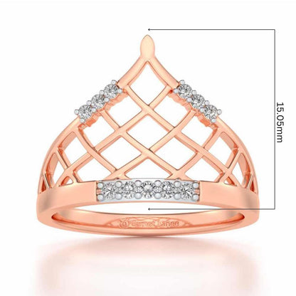 Princess Crown Silver Ring - Rose Gold - Image 5