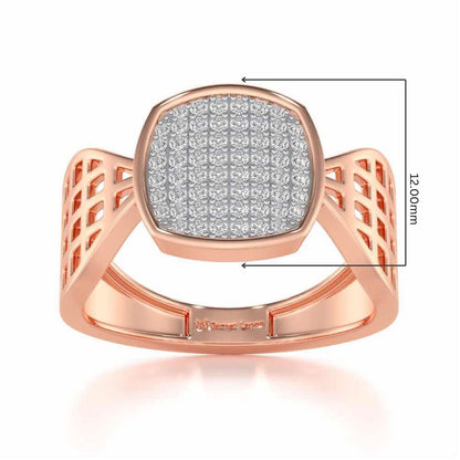 Divulge Silver Ring For Men - Rose Gold - Image 5
