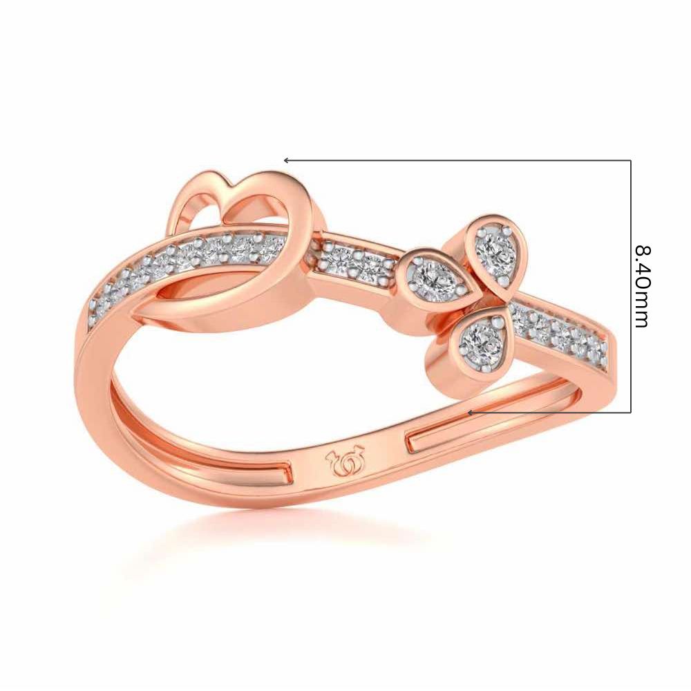 Genteel Silver Ring - Rose Gold - Image 5