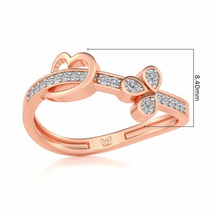 Genteel Silver Ring - Rose Gold - Image 5