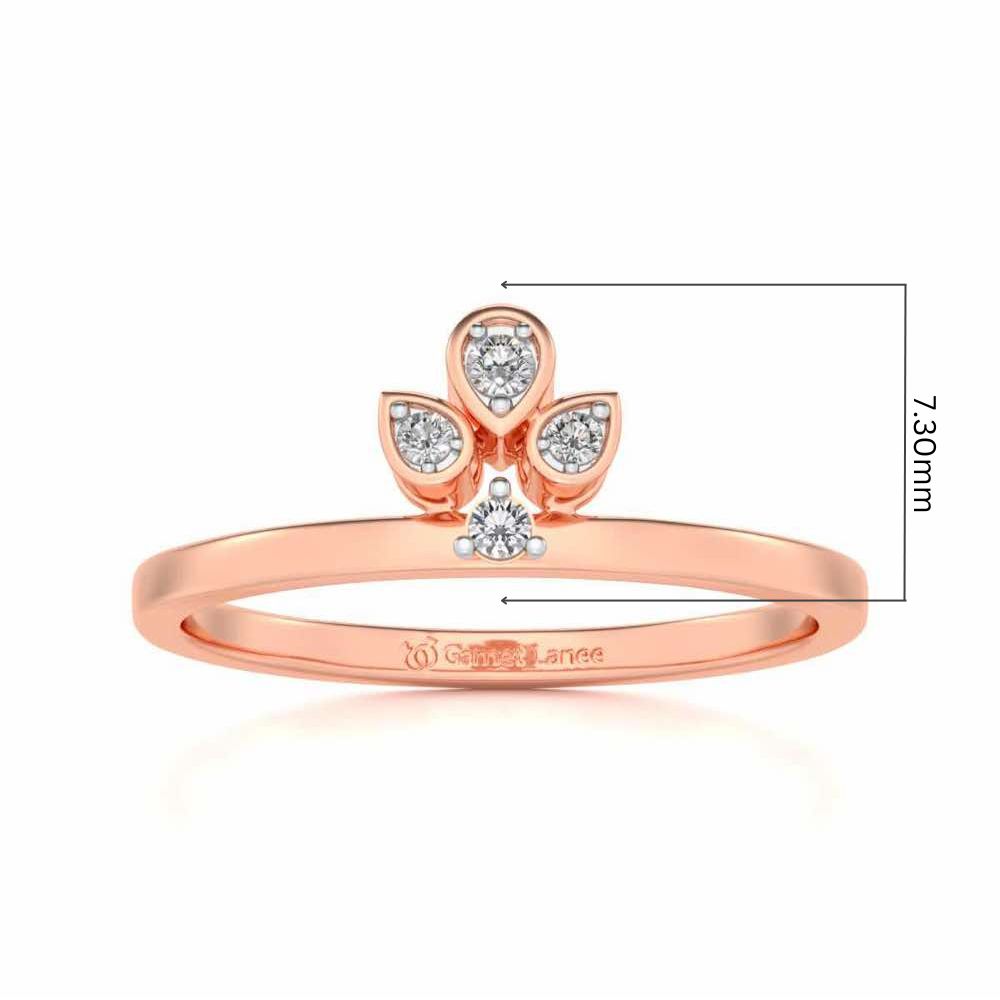 Tattva Silver Ring - Rose Gold - Image 5