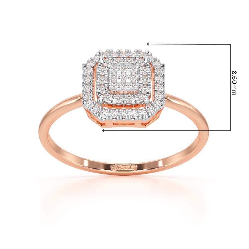 Syrina Glow Silver Ring - Rose Gold - Image 2
