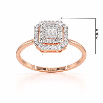 Syrina Glow Silver Ring - Rose Gold - Image 2