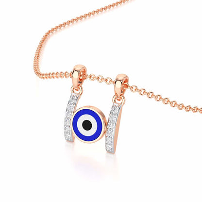Eyes of Destiny Silver Pendant - Rose Gold - Image 2