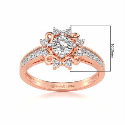 Brightened awareness Solitaire Silver Ring - Rose Gold - Image 5