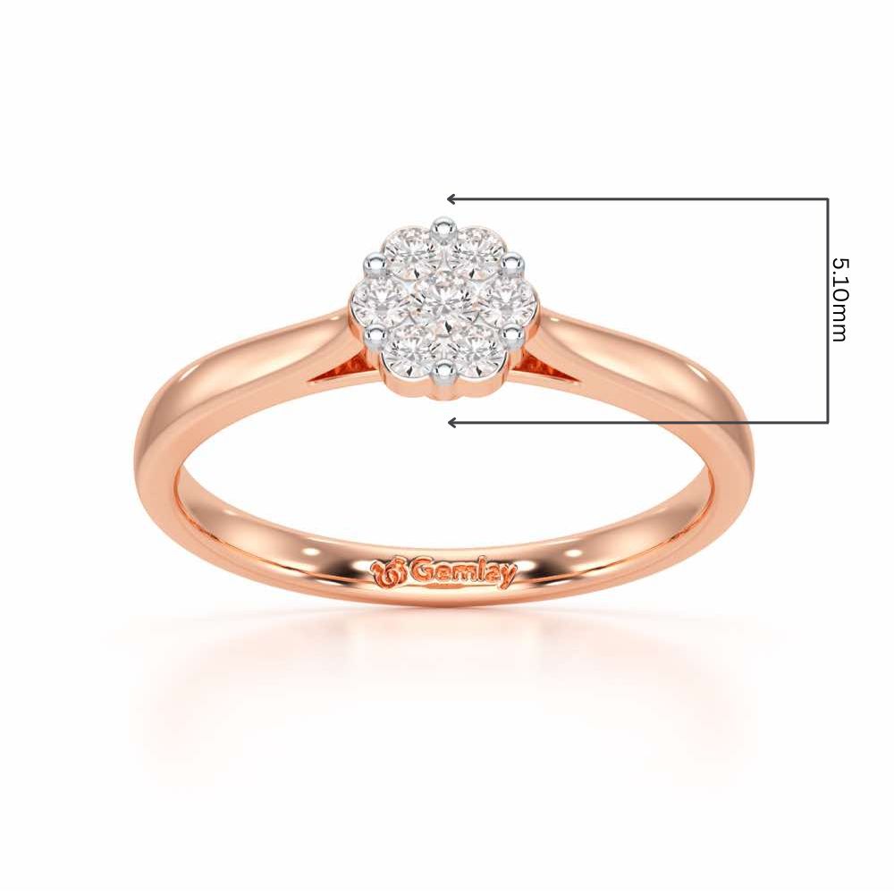 Elven Shimmer Silver Ring - Rose Gold - Image 2