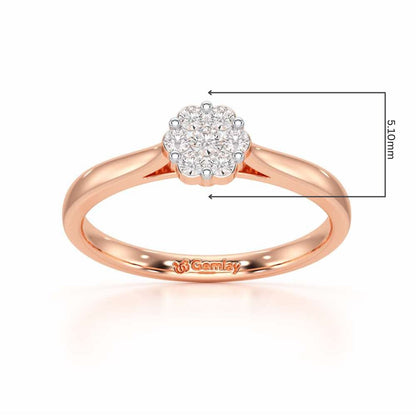 Elven Shimmer Silver Ring - Rose Gold - Image 2