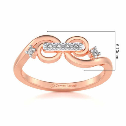 Meena Silver Ring - Rose Gold - Image 5