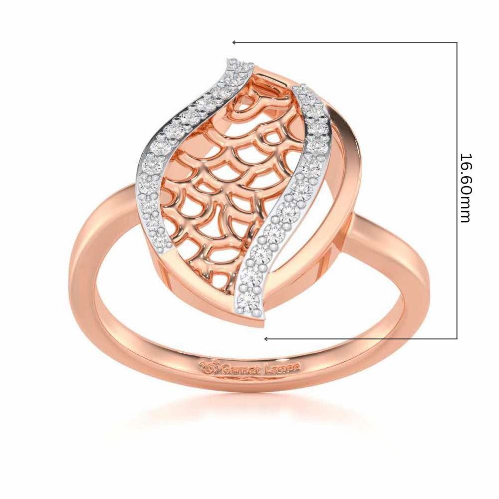 Sway Shine Silver Ring - Rose Gold - Image 5