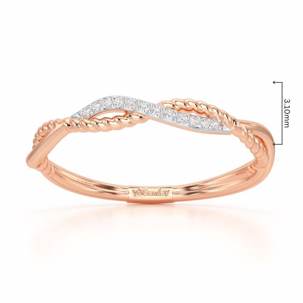 Turning Glowy Silver Ring - Rose Gold - Image 2