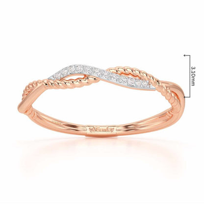 Turning Glowy Silver Ring - Rose Gold - Image 2