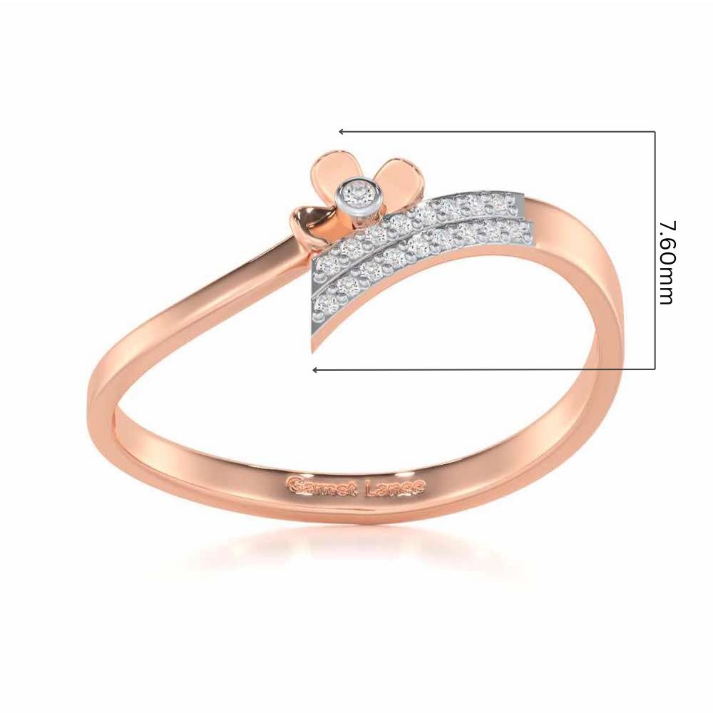 Sapphire Sensation Silver Ring - Rose Gold - Image 5