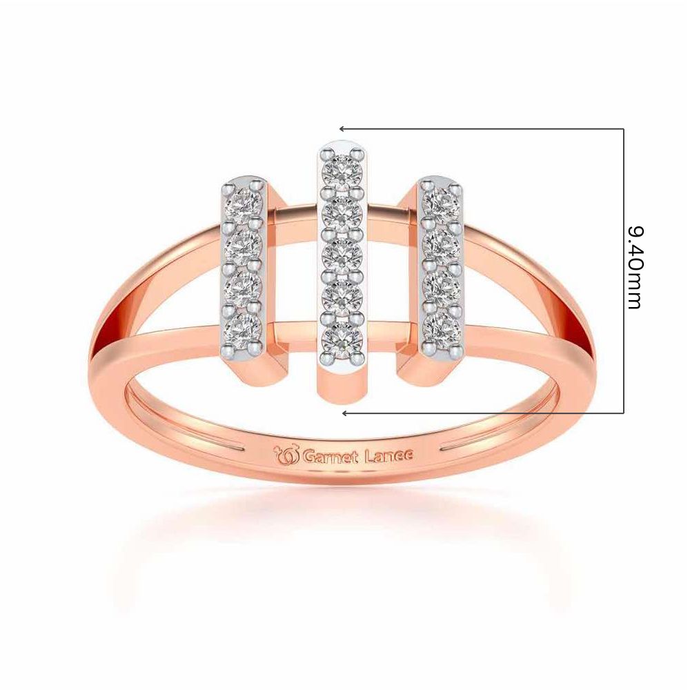 Erre Sparkle Ring - Rose Gold - Image 5