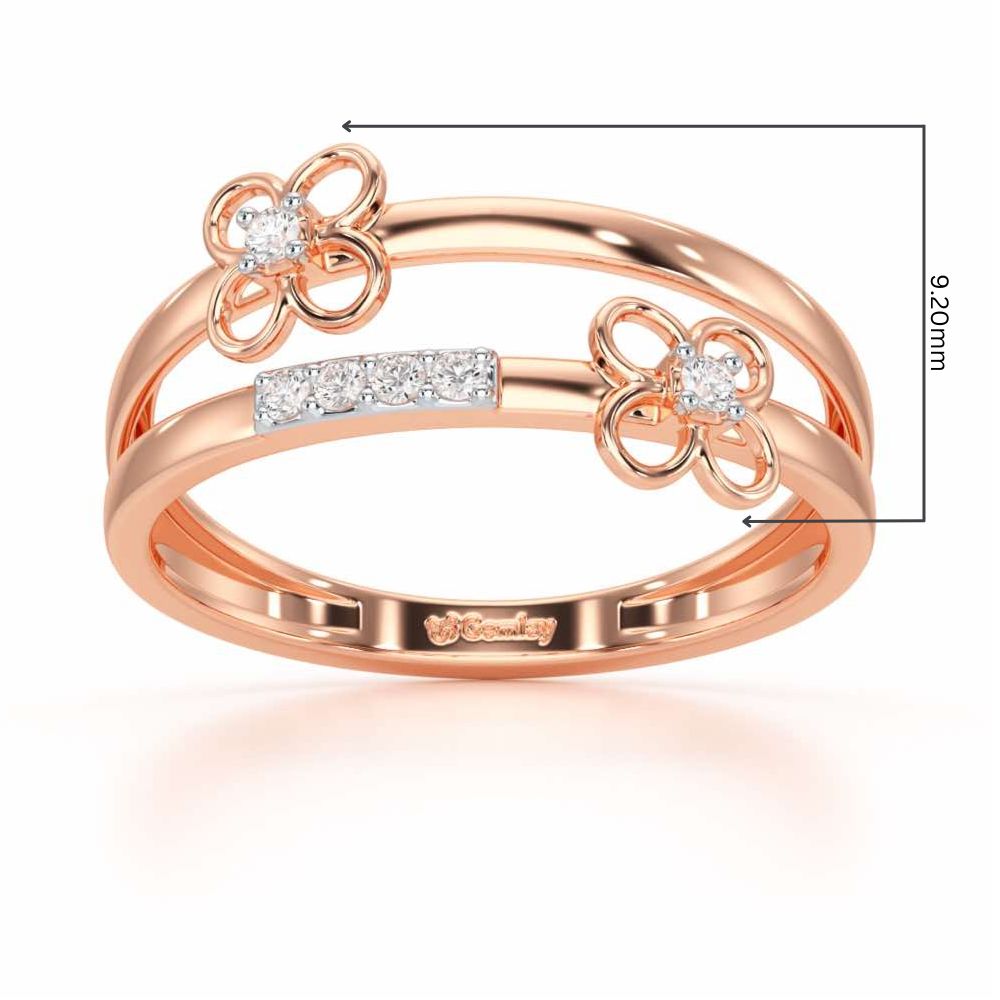 Spring Bliss Silver Ring - Rose Gold - Image 2
