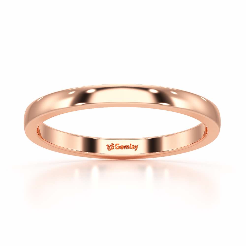 Serene Spark Stackable Silver Ring - Rose Gold - Image 2