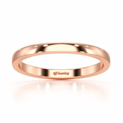 Serene Spark Stackable Silver Ring - Rose Gold - Image 2